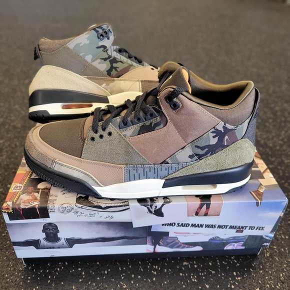 Jordan Other - Nike Air Jordan 3 Retro SE Patchwork Camo Sneakers DO1830-200 Size 11.5 Mens